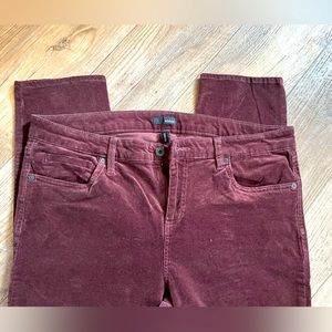 Edyson Merlot Colored Corduroy Skinny Jeans